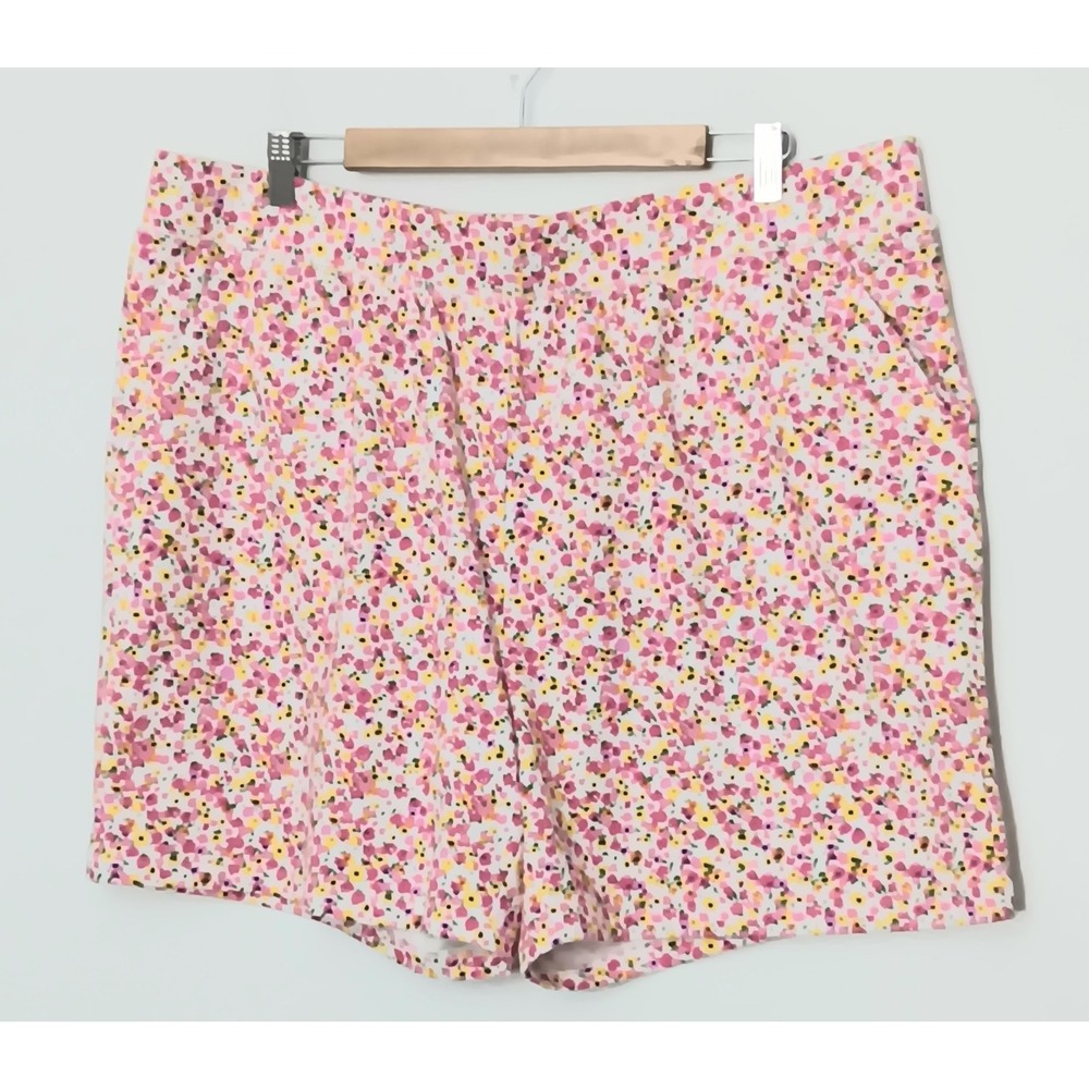 Isaac Mizrahi Live! Women's Size 1X French Terry Pull-on Floral Pockets Preowned